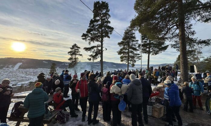 Bilde: Masse friluftsglede under åpningen av Friluftslivets år!